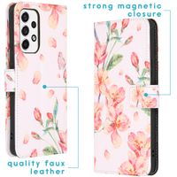 imoshion Design TPU Klapphülle für das Samsung Galaxy A53 - Blossom Watercolor