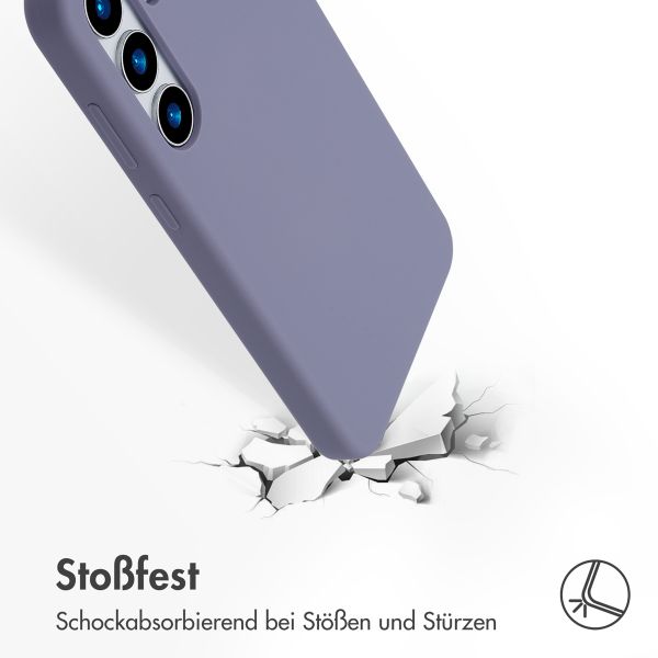 Accezz Liquid Silikoncase mit MagSafe Samsung Galaxy S25 Plus - Lavender Gray