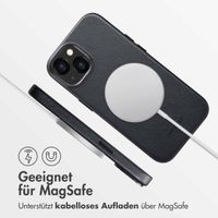 Accezz MagSafe Leather Backcover für das Apple iPhone 13 - Onyx Black