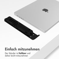 Accezz Laptophalter - Laptopständer - Verstellbar und zusammenklappbar - Schwarz