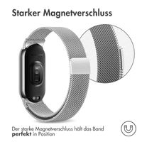 imoshion Mailändische Magnetarmband für das Xiaomi Smart Band 8 / 9 - Silber