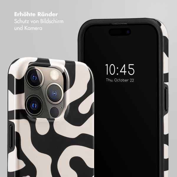 Selencia Vivid Tough Back Cover für das iPhone 15 Pro - Art Wave Black