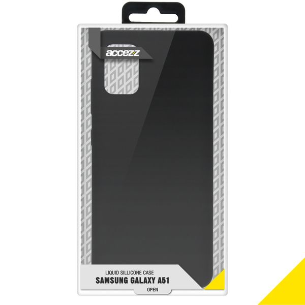 Accezz Liquid Silikoncase Schwarz für das Samsung Galaxy A51