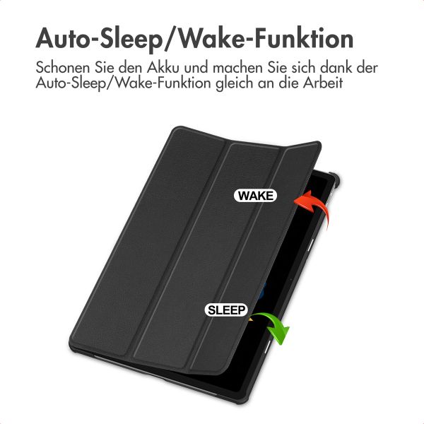 imoshion Trifold Klapphülle Lenovo Idea Tab Plus - Schwarz
