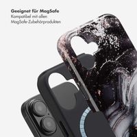 Selencia Vivid Tough Back Cover MagSafe für das iPhone 16 - Chic Marble Black