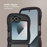 Selencia Wavy Backcover mit MagSafe Samsung Galaxy Z Flip 6 - Schwarz
