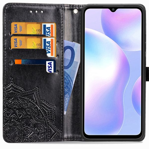 Mandala Klapphülle Xiaomi Redmi 9A - Schwarz