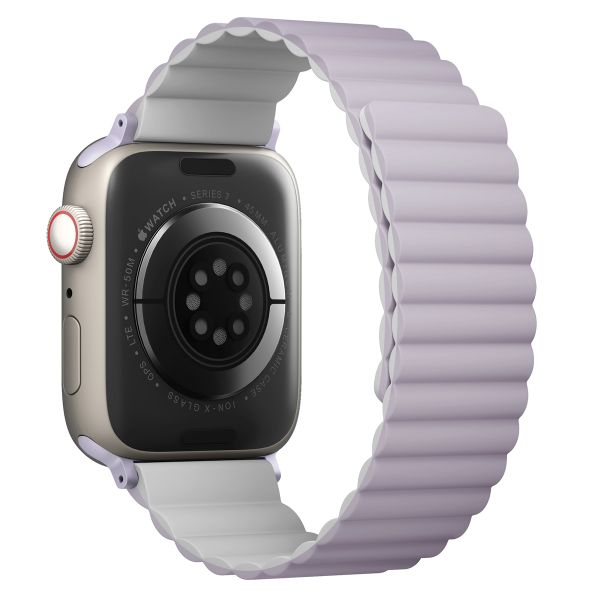 Uniq Revix doppelseitiges Armband für die Apple Watch Series 1 bis 9 / SE (38/40/41 mm) | Series 10 (42 mm) - Flieder/Weiß