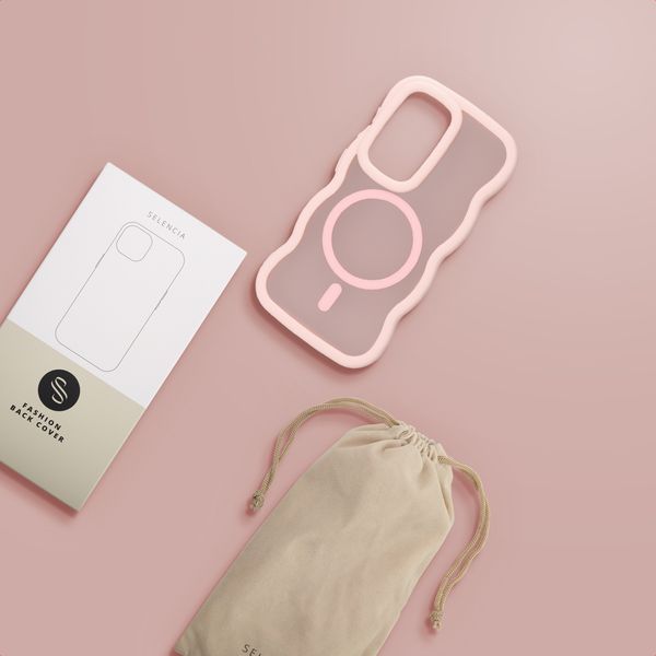 Selencia Wavy Backcover mit MagSafe Samsung Galaxy S26 - Soft Pink