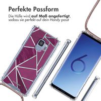 imoshion Design Hülle mit Band Samsung Galaxy S9 - Bordeaux Graphic