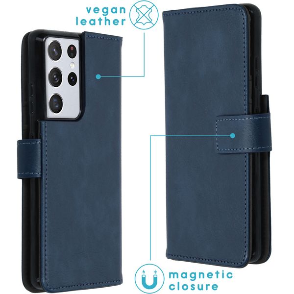 imoshion Luxuriöse Klapphülle Samsung Galaxy S21 Ultra - Dunkelblau