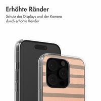 imoshion Design Hülle Apple iPhone 16 Pro - Striped peach reverse