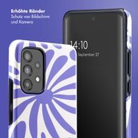 Selencia Vivid Tough Back Cover für das Samsung Galaxy A53 - Modern Bloom Sapphire Blue