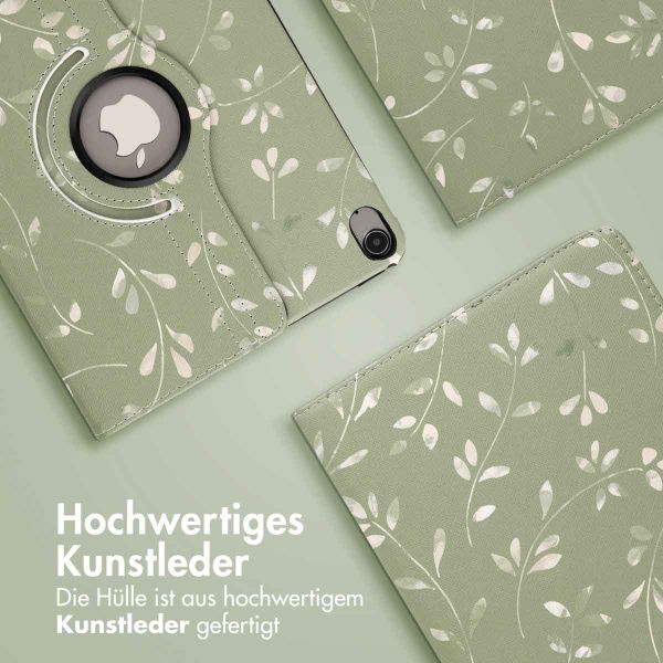 imoshion 360° drehbare Design Klapphülle Apple iPad Air 5 (2022) / Air 4 (2020) - Green Flowers