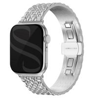 Selencia Drachenarmband aus Stahl für die Apple Watch Series 1 bis 10 / SE / Ultra (2) (44/45/46/49 mm) - Silber