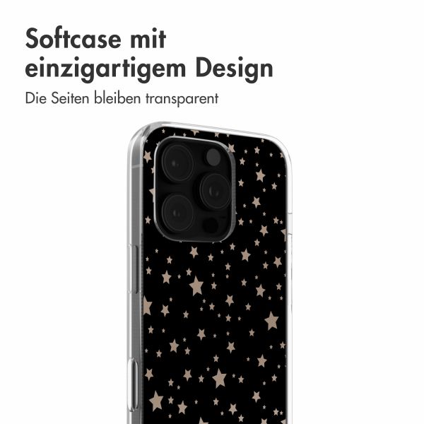 imoshion Design Hülle iPhone 16 Pro - Stars Beige Reverse