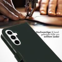 Selencia Echtleder Klapphülle Samsung Galaxy A55 - Grün