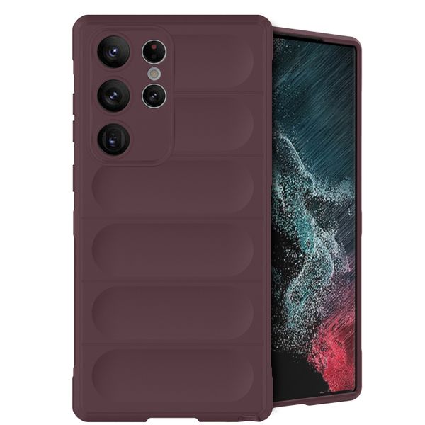 imoshion EasyGrip Back Cover für das Samsung Galaxy S23 Ultra - Aubergine