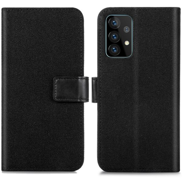 imoshion Luxuriöse Canvas-Klapphülle Samsung Galaxy A52(s) (5G/4G) - Schwarz