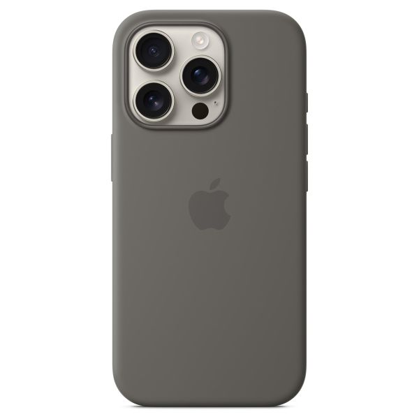 Apple Silikon-Case MagSafe für das Apple iPhone 16 Pro - Stone Gray