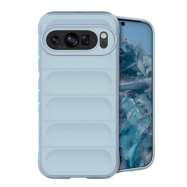 imoshion EasyGrip Back Cover für das Google Pixel 9 / 9 Pro - Hellblau