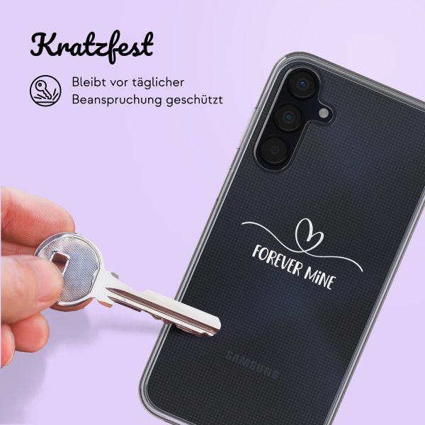 Personalisierte Hülle mit elegantem Herz Samsung Galaxy A52(s) (5G/4G) - Transparent