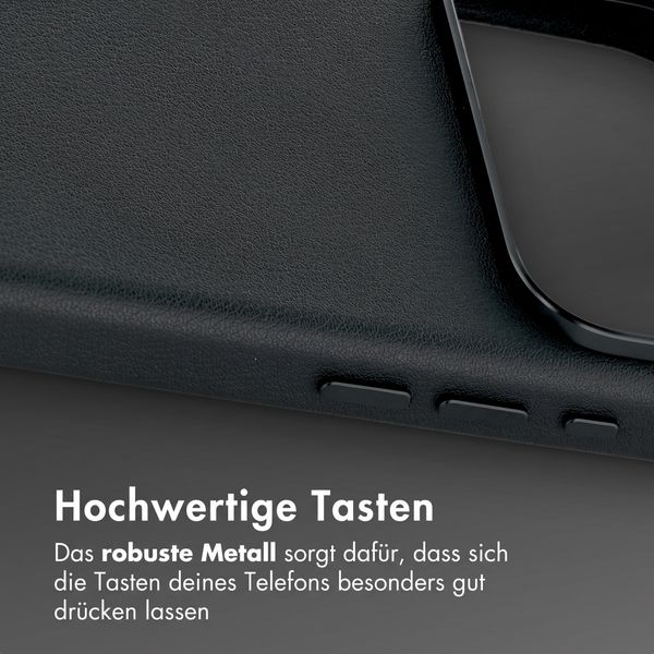 Accezz MagSafe Leather Backcover Apple iPhone 18 Pro Max / 17 Pro Max - Onyx Black