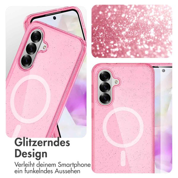 imoshion Glitzer Back Cover mit MagSafe Samsung Galaxy A36 - Glitzer Rosa