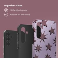 Selencia Vivid Back Cover Samsung Galaxy A55 - Stars Plum Lilac