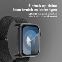 imoshion Gewebtes Nylonarmband für die Apple Watch Series 1 bis 10 / SE / Ultra (2) (44/45/46/49 mm) - Schwarz