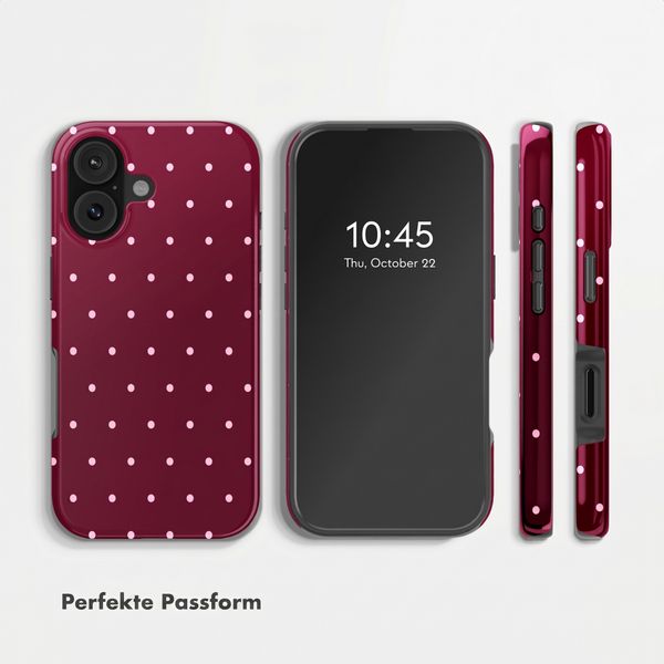 Selencia Vivid Rückabdeckung mit MagSafe Apple iPhone 17 - Happy Dots Burgundy