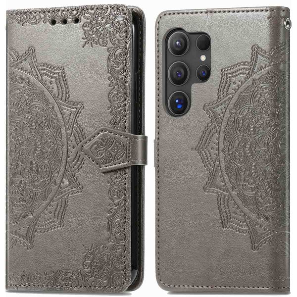 imoshion Mandala Klapphülle für das Samsung Galaxy S24 Ultra - Grau