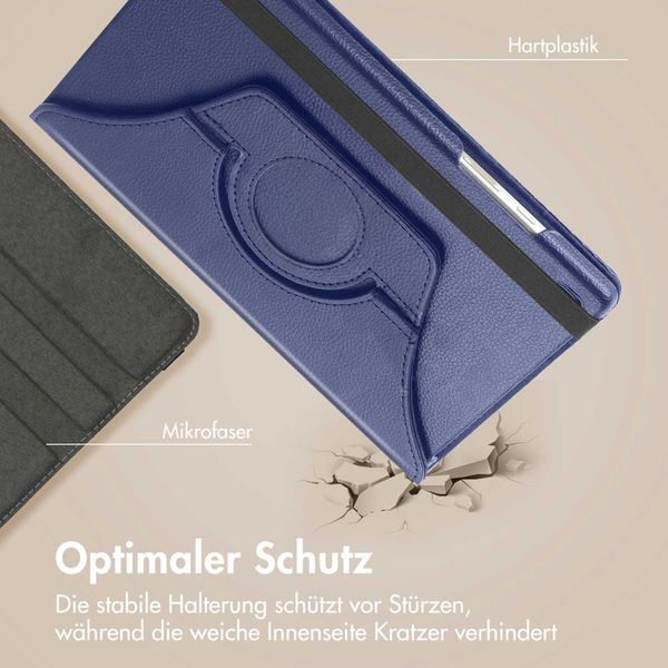 imoshion 360° drehbare Klapphülle Samsung Galaxy Tab S6 Lite (2020/2022/2024)  - Dunkelblau