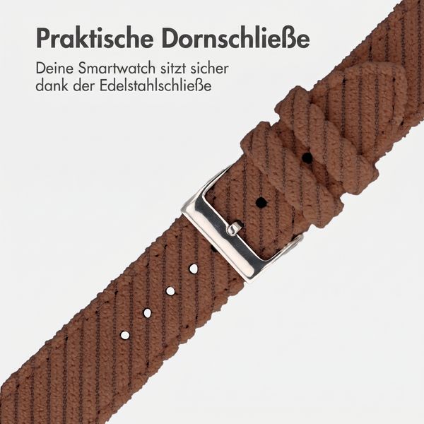 imoshion Corduroy-Band für Apple Watch | 44/45/46/49 mm - Braun