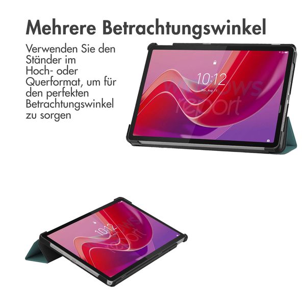 imoshion Trifold Klapphülle für das Lenovo Tab M11 - Dunkelgrün