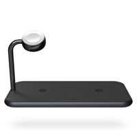 Zens Aluminium 3-in-1 Wireless Charger | Doppelte kabellose Ladematte + Apple Watch - Schwarz