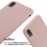 imoshion Silikonhülle mit Band für das iPhone Xr - Sand Pink