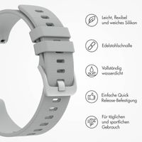 imoshion Sport-Silikonarmband mit Schnalle - Universelle 22 mm Anschluss - Grau