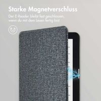 imoshion Canvas Sleepcover Klapphülle für das Kobo Clara HD - Glitter Schwarz