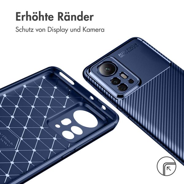 imoshion Carbon-Hülle für das Xiaomi 12 / 12X - Blau