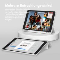 Accezz Smarte Klapphülle aus Silikon Apple iPad 9 (2021) 10.2 Zoll / iPad 8 (2020) 10.2 Zoll / iPad 7 (2019) 10.2 Zoll - Grau