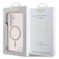 Guess MagSafe IML Glitter Gradient Case Samsung Galaxy S25 - Rosa