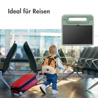 imoshion Schutzhülle mit Handgriff kindersicher für das iPad 11 (2025) 11 Zoll / iPad 10 (2022) 10.9 Zoll - Olive Green