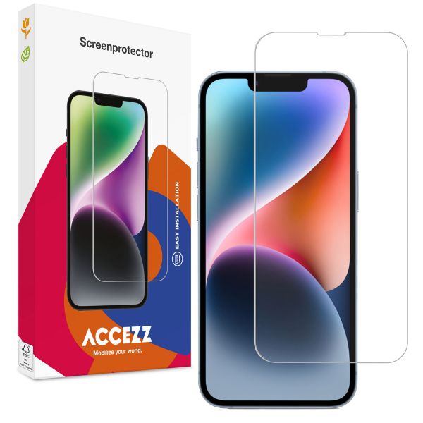 Accezz Screen Protector aus gehärtetem Glas iPhone 13 / 13 Pro / 14 / 16e