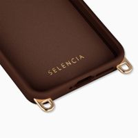 Selencia Rivièra Backcover mit MagSafe mit abnehmbaren Haken Samsung Galaxy A55 (5G) / A35 - Choco Brown