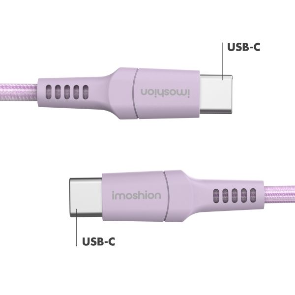 imoshion Braided USB-C-zu-USB-C Kabel - 2 Meter - Lila