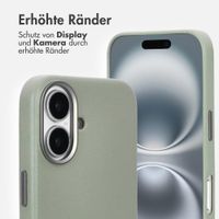 Accezz MagSafe Leather Backcover Apple iPhone 16 - Light Grey