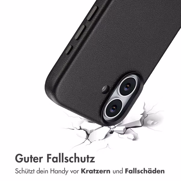 Accezz MagSafe Leather Backcover Apple iPhone 17 - Onyx Black