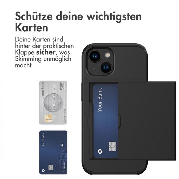 imoshion Backcover mit Kartenfach Apple iPhone 15 - Schwarz