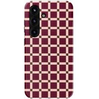 Selencia Vivid Back Cover Samsung Galaxy S25 - Check This Burgundy